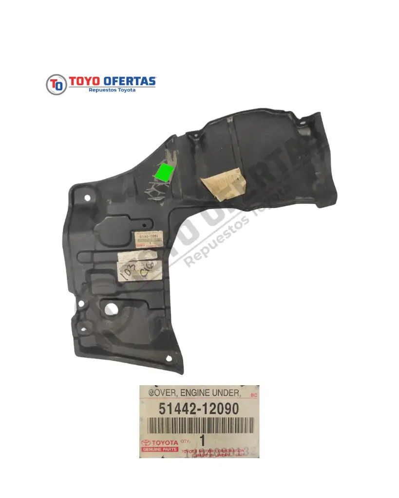 51442-12090  CUBIERTA, DEBAJO DEL MOTOR, LH, COROLLA