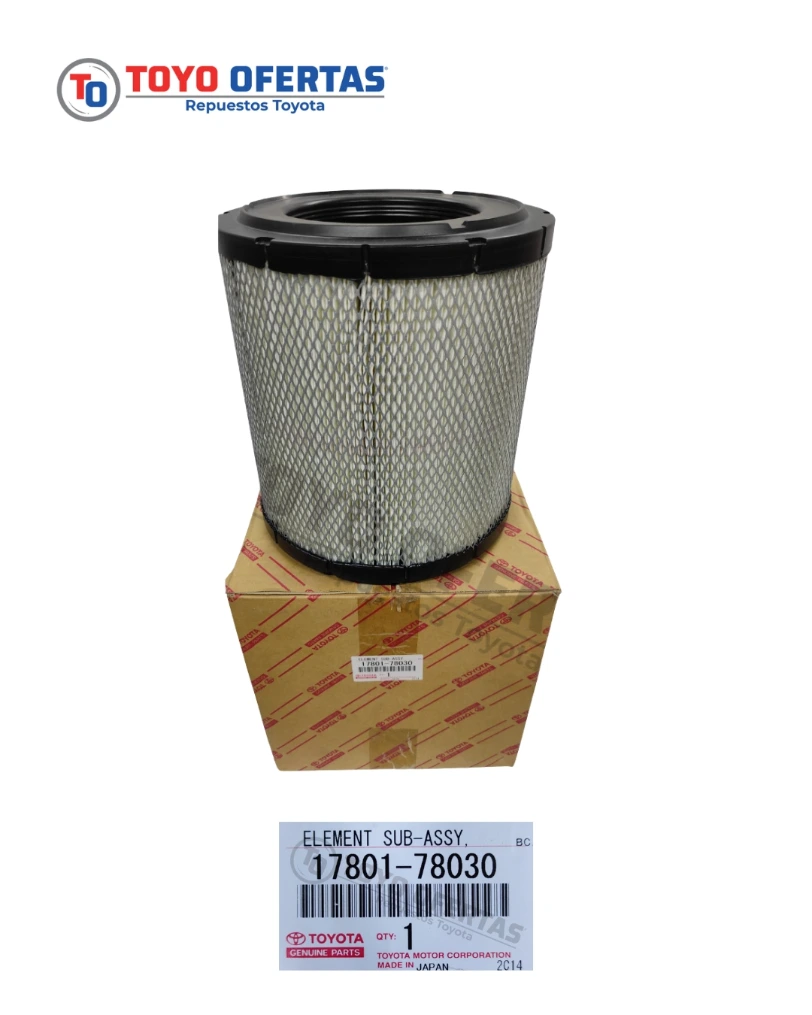 17801-78030 FILTRO DE AIRE TOYOTA DYNA 4.6 TURBO/HINO 500
