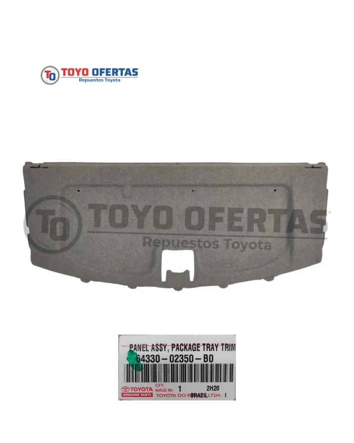 64330-02350-B0 PANEL POSTERIOR INTERNO, TERCER STOP TOYOTA COROLLA SENSACION
