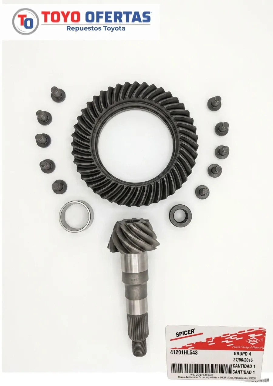 41201-HL543-C PIÑON Y CORONA 43X10 TOYOTA HILUX 4X2