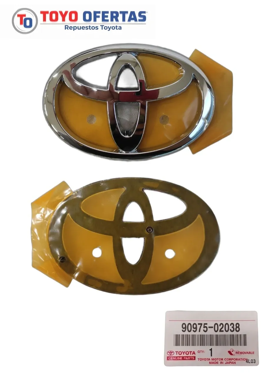 90975-02038 EMBLEMA DE COMPUERTA TOYOTA 4RUNNER 03-08