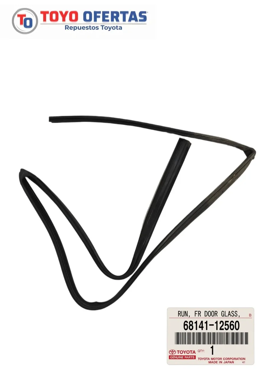 68141-12560 GOMA CORREDERA VIDRIO PUERTA DEL RH TOYOTA COROLLA 09-14