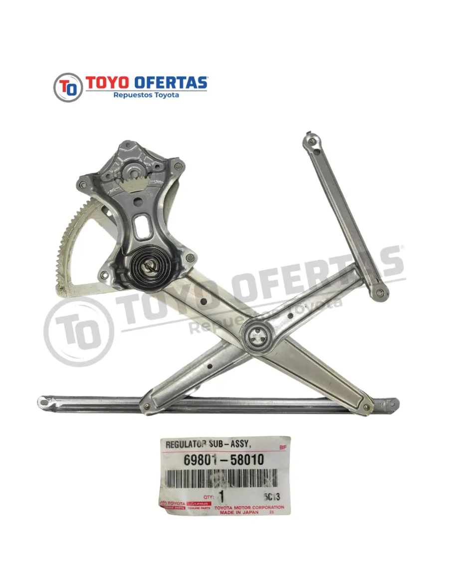 69801-58010 ELAVA VIDRIO PUERTA DELANTERA DERECHA TOYOTA 4RUNNER / FJ CRUISER
