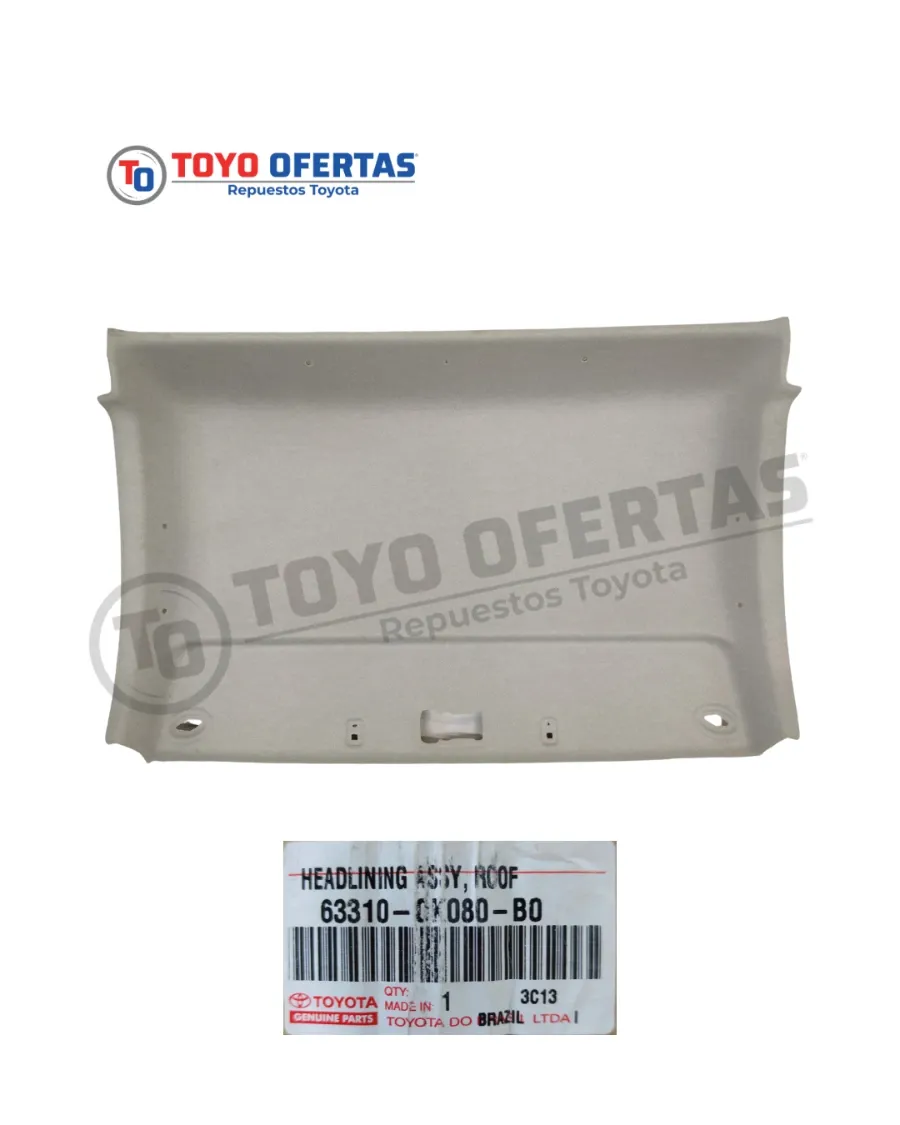 63310-0K080-B0 TAPICERIA TECHO TOYOTA HILUX 05-12